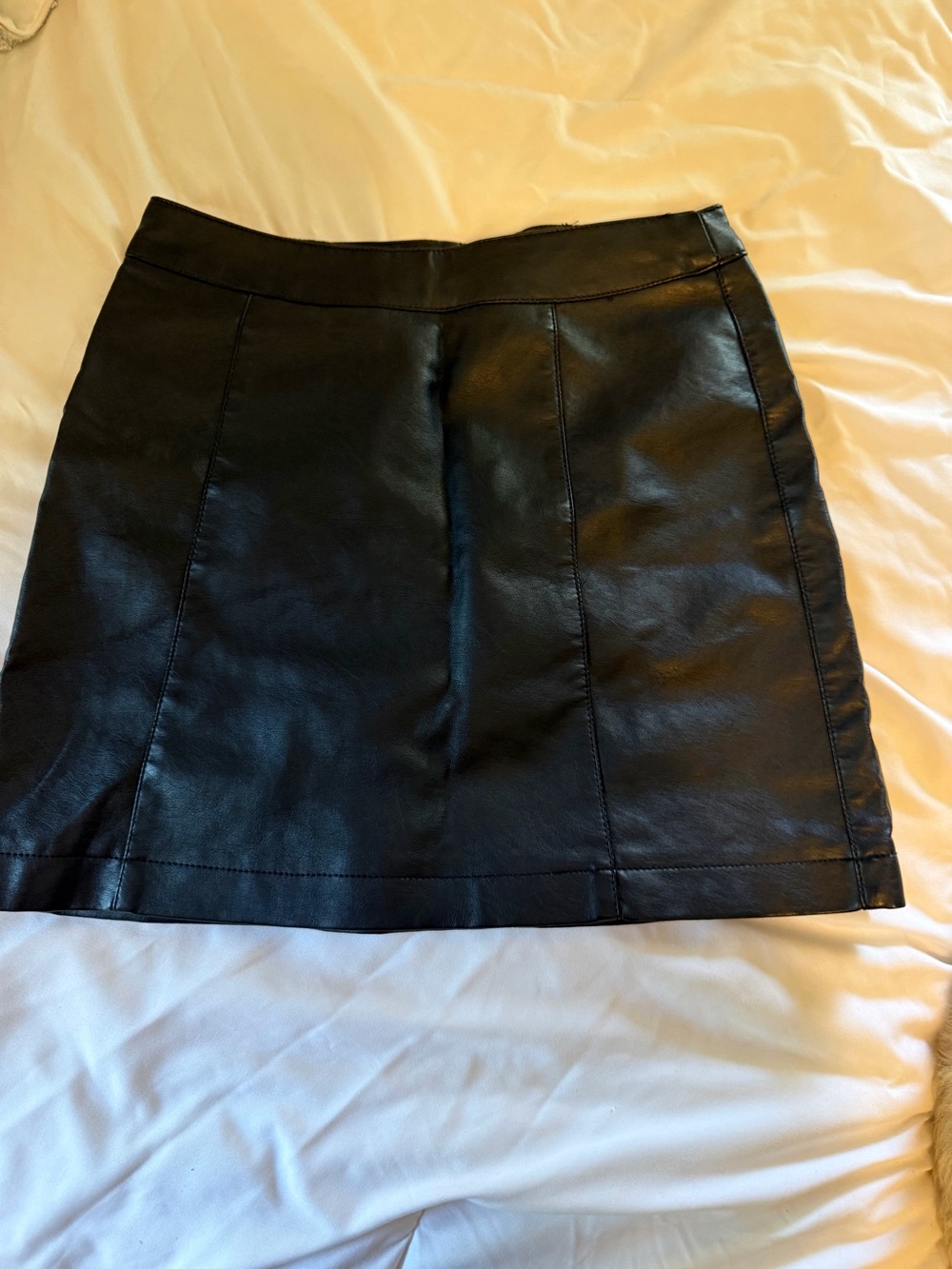 Black Leather Mini Skirt